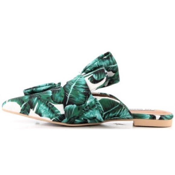 🆕Island Vibes Tropical Slip On Bow Mule Flats - Picture 4 of 5